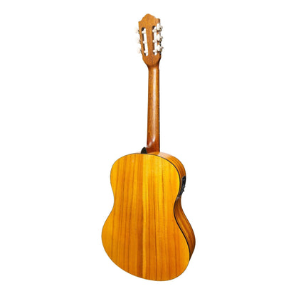 Martinez 'Slim Jim' Full Size Electric Classical Guitar Pack with Pickup/Tuner (Koa)