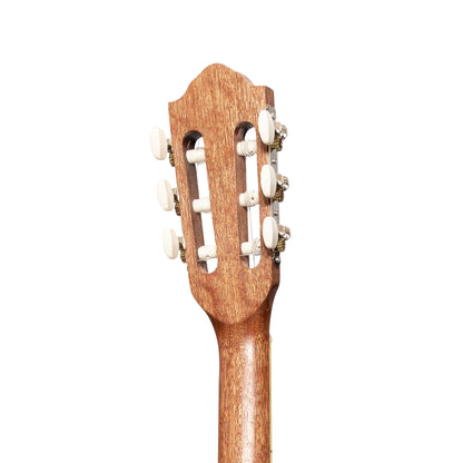 Martinez 'Slim Jim' Full Size Student Classical Guitar with Built In Tuner (Jati-Teakwood)