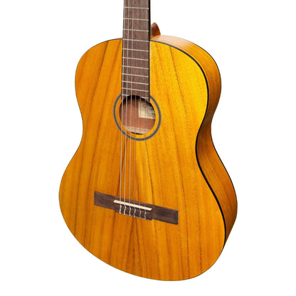Martinez 'Slim Jim' Full Size Student Classical Guitar with Built In Tuner (Koa)