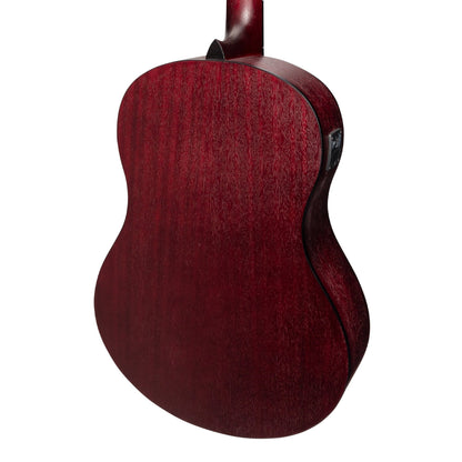 Martinez 'Slim Jim' Full Size Student Classical Guitar with Built In Tuner (Red)