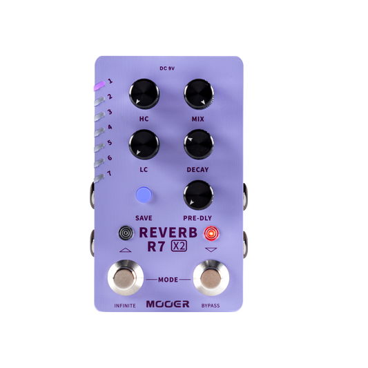 Mooer Dual Footswitch Stereo Reverb X2 Guitar Effects Pedal