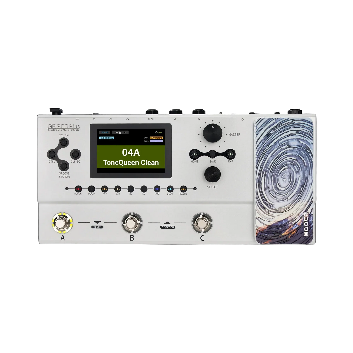 Mooer GE-200 Plus Guitar Multi-Effects Processor (White)