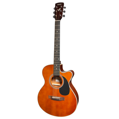 Saga '700 Series' Engelmann Spruce Folk Acoustic-Electric Cutaway Guitar (Retro)