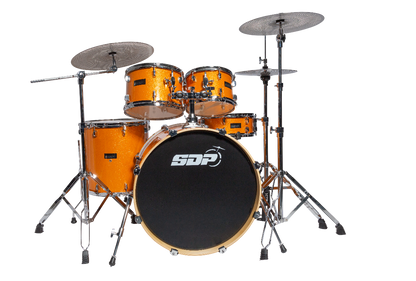 Sonic Drive 5-Piece Pro Series Drum Kit with Silent Cymbals (Metallic Orange)
