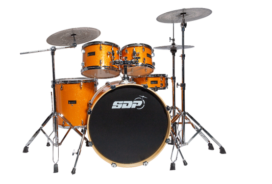 Sonic Drive 5-Piece Pro Series Drum Kit with Silent Cymbals (Metallic Orange)