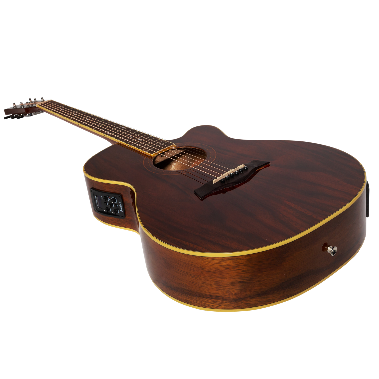 Sanchez Acoustic-Electric Small Body Cutaway Guitar Gloss (Rosewood)