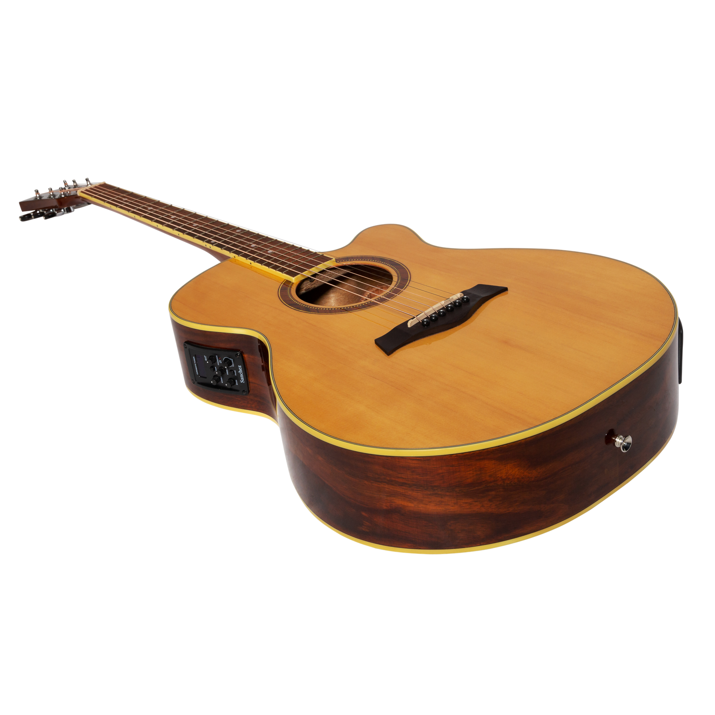Sanchez Acoustic-Electric Small Body Cutaway Guitar Gloss (Spruce/Rosewood)