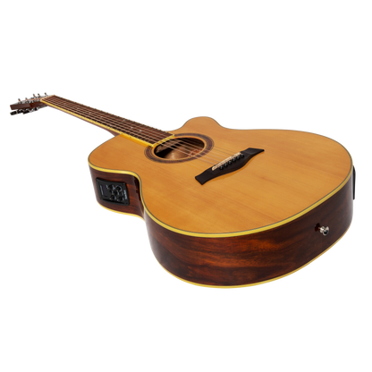 Sanchez Acoustic-Electric Small Body Cutaway Guitar Gloss (Spruce/Rosewood)