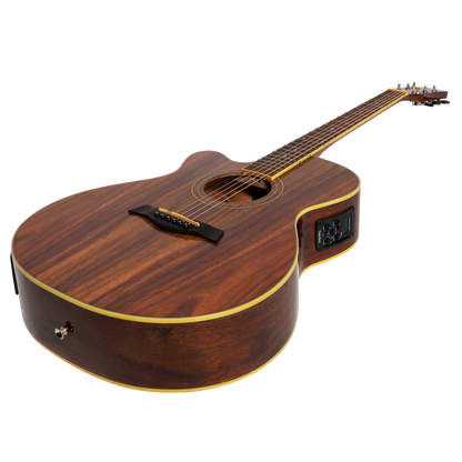 Sanchez Left Handed Acoustic-Electric Small Body Cutaway Guitar Gloss (Rosewood)