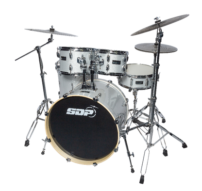 Sonic Drive 5-Piece Stage Series Drum Kit with Silent Cymbals (Silver Sparkle)