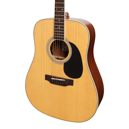Saga '700 Series' Solid Spruce Top Acoustic Dreadnought Guitar (Natural Satin)
