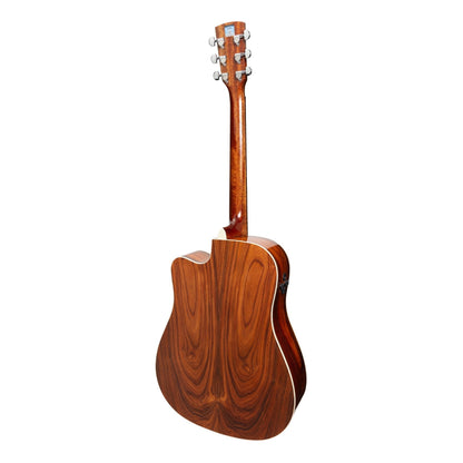 Saga '850 Series' Solid Spruce Top Acoustic-Electric Dreadnought Guitar (Natural)