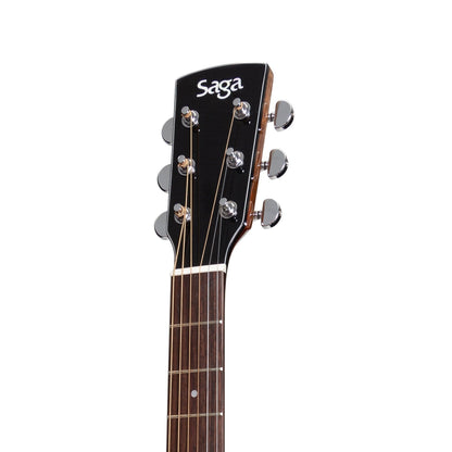 Saga '850 Series' Solid Spruce Top Acoustic-Electric Dreadnought Guitar (Natural)