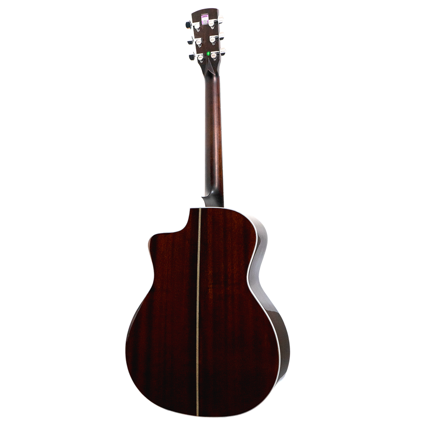 Saga A1GCE All Solid Spruce Sapele Acoustic-Electric Guitar (Natural)