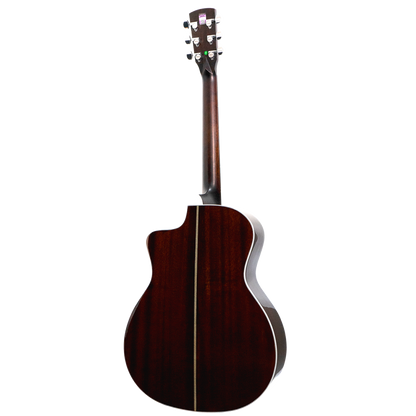 Saga A1GCE All Solid Spruce Sapele Acoustic-Electric Guitar (Natural)