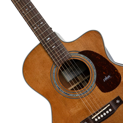 Saga A1GCE All Solid Spruce Sapele Acoustic-Electric Guitar (Retro)