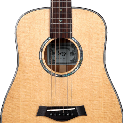 Saga BB1 All Solid Small Body Travel Acoustic Guitar (Natural)