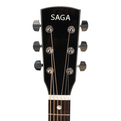 Saga A1GCE All Solid Spruce Sapele Acoustic-Electric Guitar (Natural)