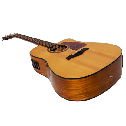 Sanchez Acoustic-Electric Dreadnought Cutaway Guitar Gloss (Spruce/Acacia)