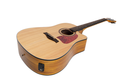 Sanchez Acoustic-Electric Dreadnought Cutaway Guitar Pack (Spruce/Koa)