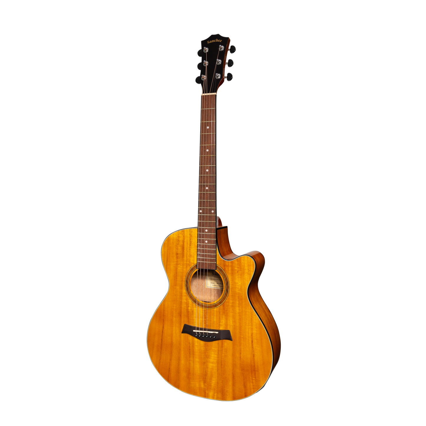 Sanchez Acoustic-Electric Small Body Cutaway Guitar Gloss (Acacia)