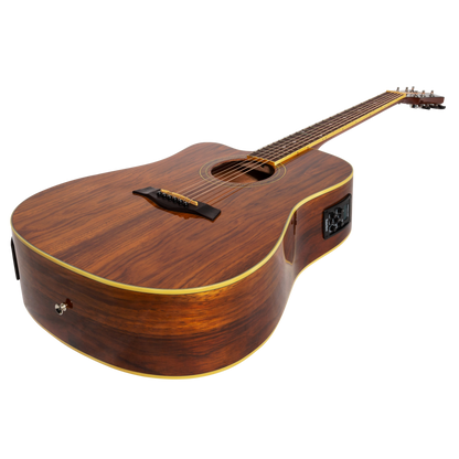 Sanchez Left Handed Acoustic-Electric Dreadnought Cutaway Guitar Gloss (Rosewood)