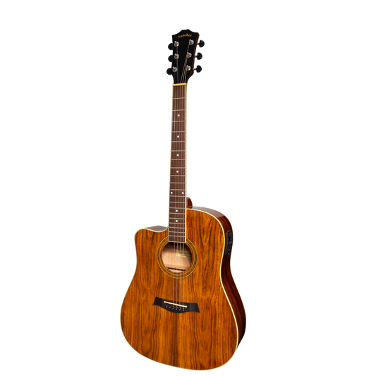 Sanchez Left Handed Acoustic-Electric Dreadnought Cutaway Guitar Gloss (Rosewood)