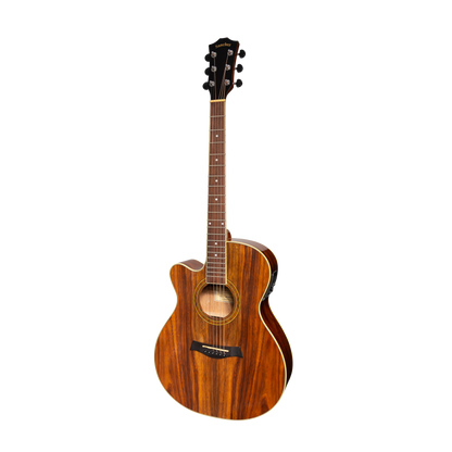 Sanchez Left Handed Acoustic-Electric Small Body Cutaway Guitar Gloss (Rosewood)