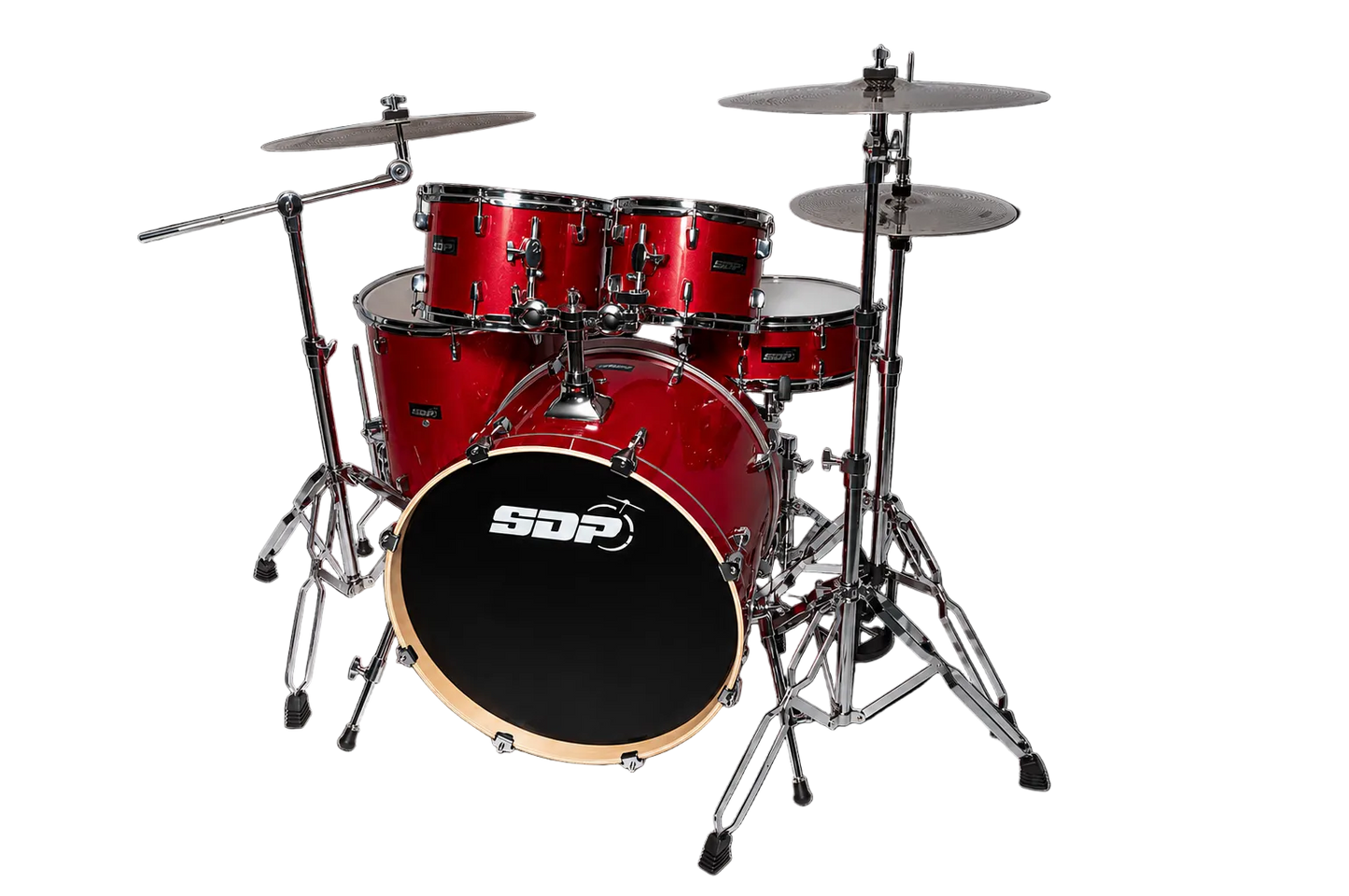 Sonic Drive 5-Piece Pro Series Drum Kit with Silent Cymbals (Metallic Red)