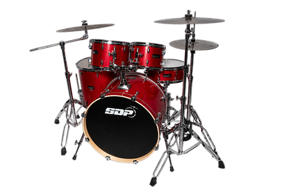 Sonic Drive 5-Piece Pro Series Drum Kit with Silent Cymbals (Metallic Red)