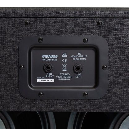 Strauss 2x12 100 Watt Open Back Speaker Cabinet (Black)