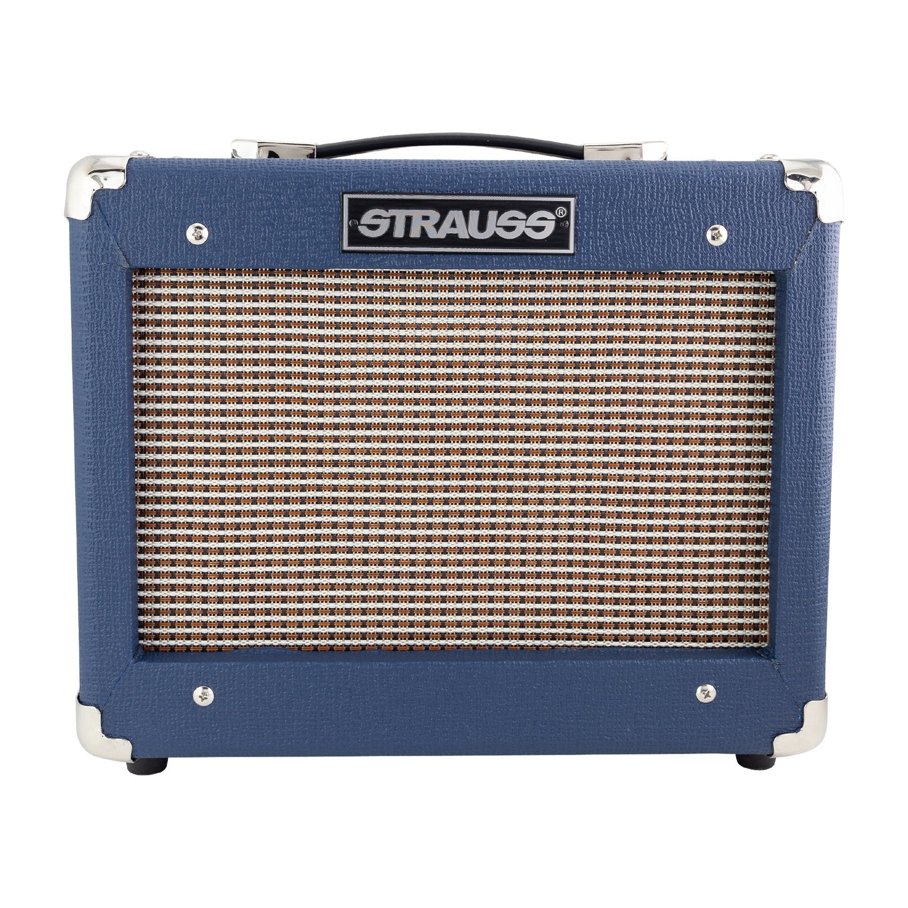Strauss 'Legacy' 15 Watt Solid State Guitar Practice Amplifier (Blue)-SLA-15G-BLU