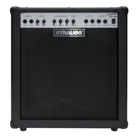 Strauss 'Legacy' 50 Watt Combo Solid State Bass Amplifier (Black)-SLA-50B-BLK