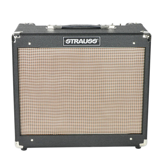 Strauss SVT-20R 20 Watt Combo Valve Amplifier with Reverb (Black)-SVT-20R-BLK