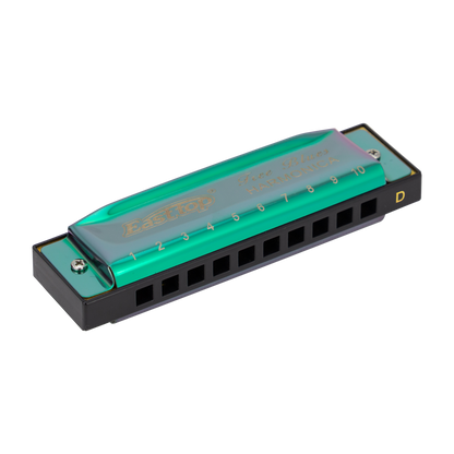East Top Set of 5 Blues Harmonica's with Case