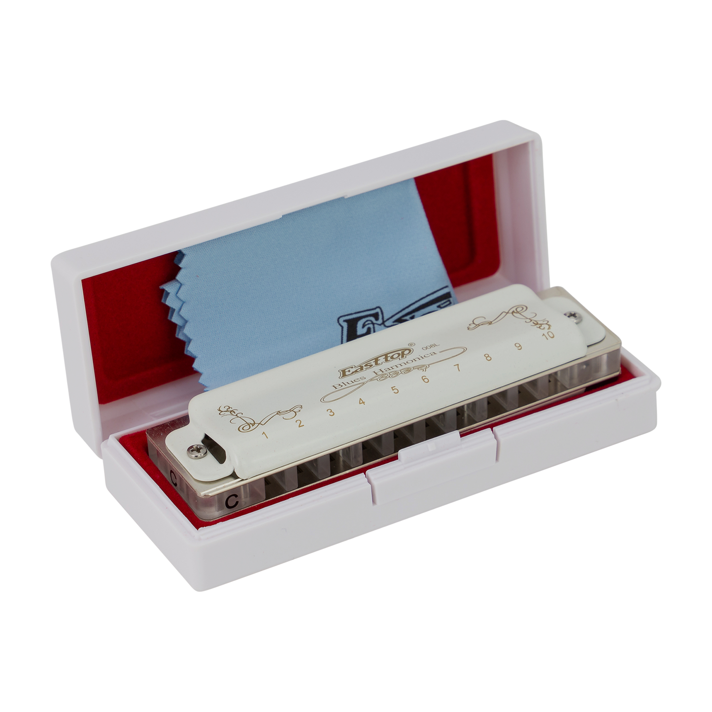 East Top 10 Hole Professional Blues Harmonica G