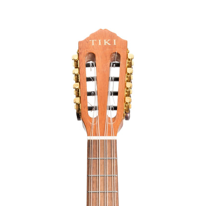 Tiki 8 String Mahogany Solid Top Electric Ukulele with Gig Bag (Natural Gloss)