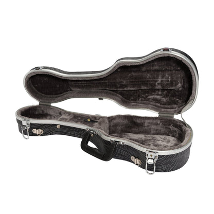 Tiki Deluxe Shaped Soprano Ukulele Flight Case (Grey/Black)
