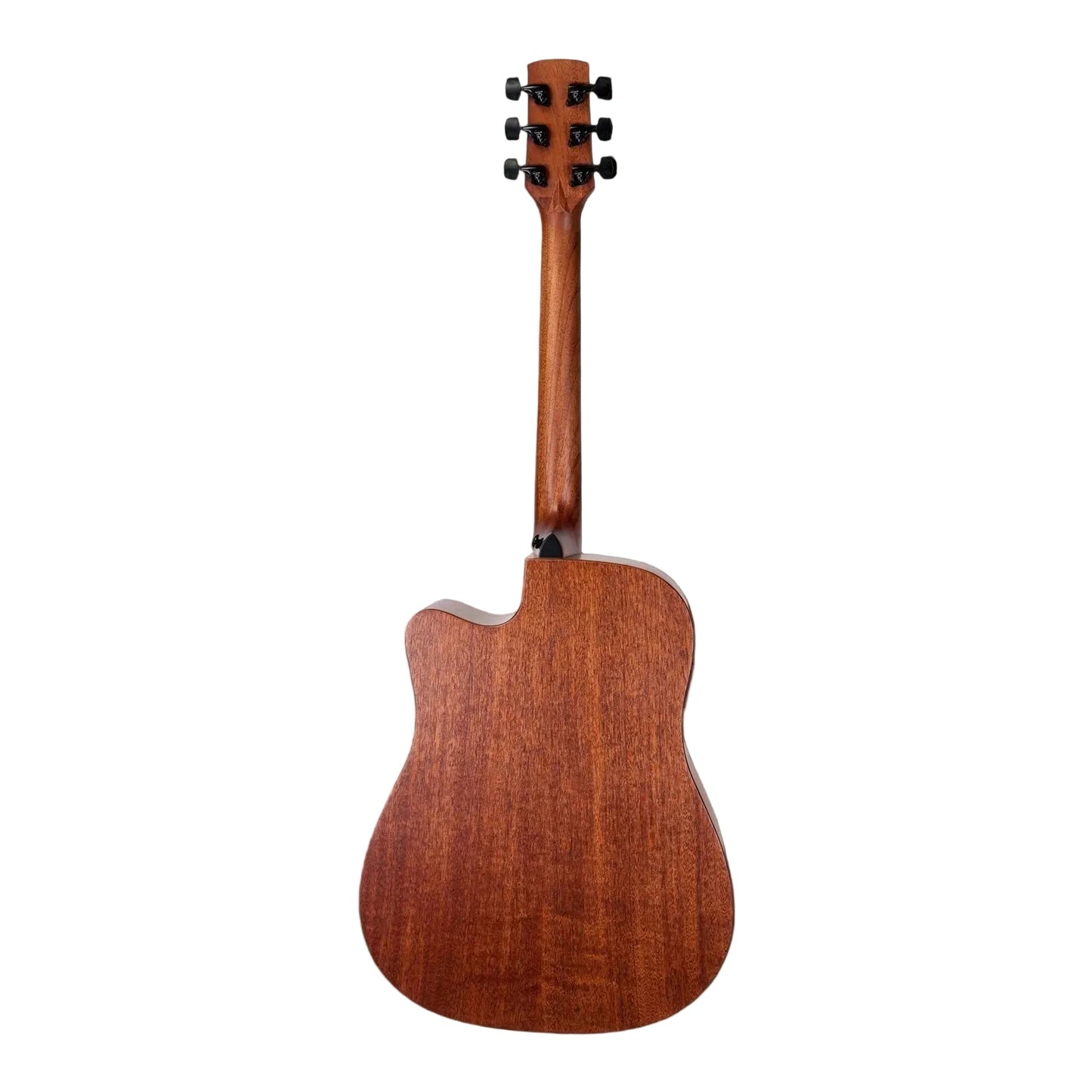 Timberidge Mahogany Solid Top Acoustic Dreadnought Cutaway Guitar (Natural Gloss)