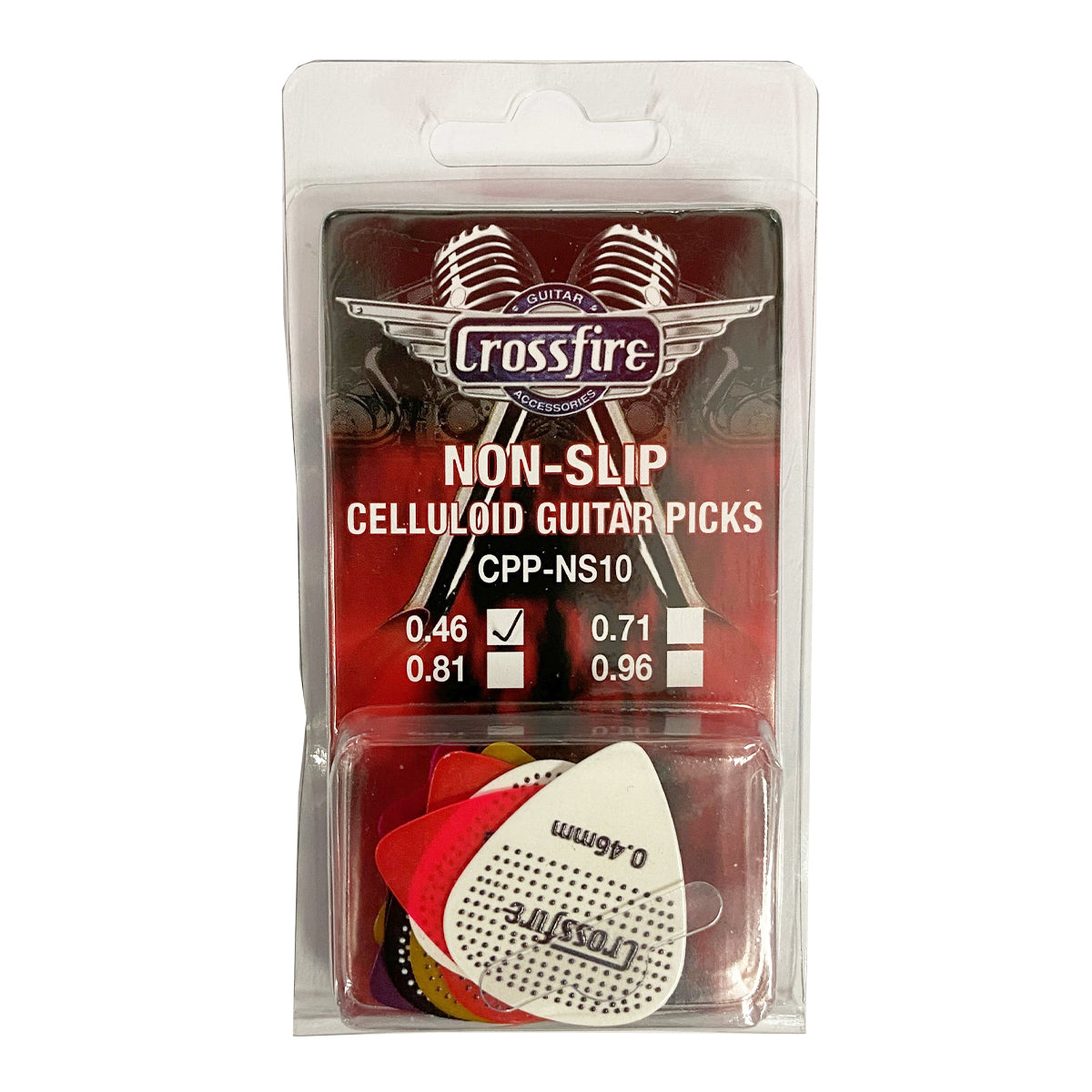 Crossfire Non Slip Guitar Picks (10 Pack)