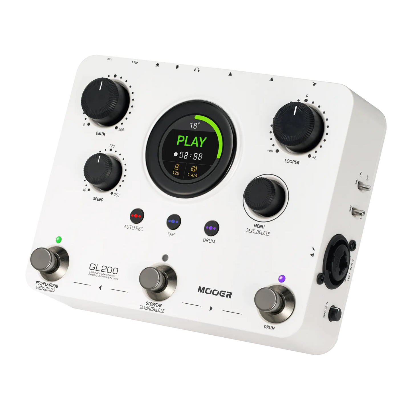 Mooer GL200 Groove Loop Phrase and Drum Station Pedal